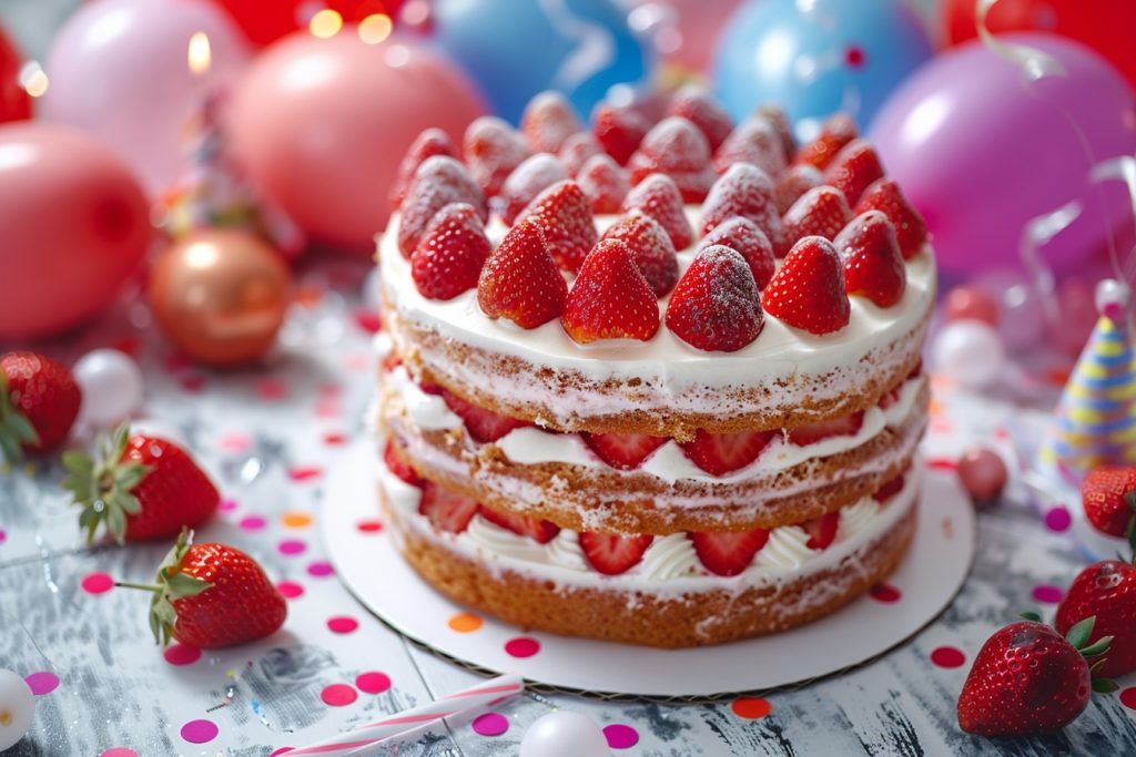 Gateaux d anniversaire fraise
